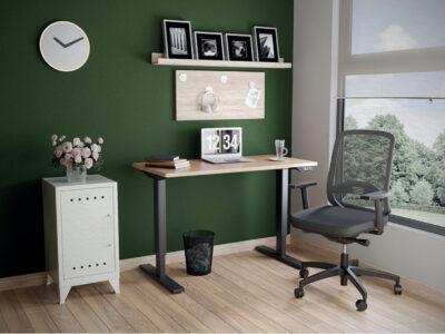 Bürodrehstuhl Bali, Armlehnen höhenverstellbar, Rückenlehne netzbespannt schwarz, Sitz gepolstert schwarz, Fußkreuz Kunststoff schwarz